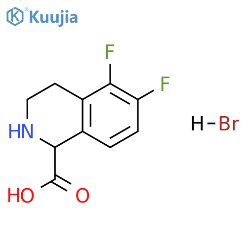 1-Isoquinolinecarboxylic acid, 5,6-difluoro-1,2,3,4-tetrahydro-, hydrobromide (1:1) structure