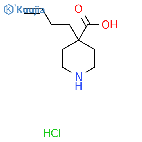 4-But-3-enylpiperidine-4-carboxylic acid;hydrochloride structure