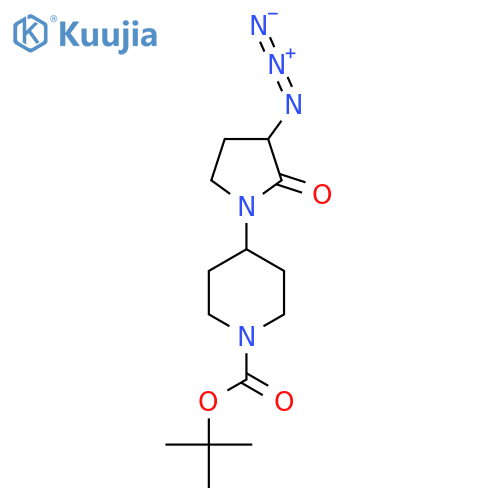 Tert-butyl 4-(3-azido-2-oxopyrrolidin-1-yl)piperidine-1-carboxylate structure