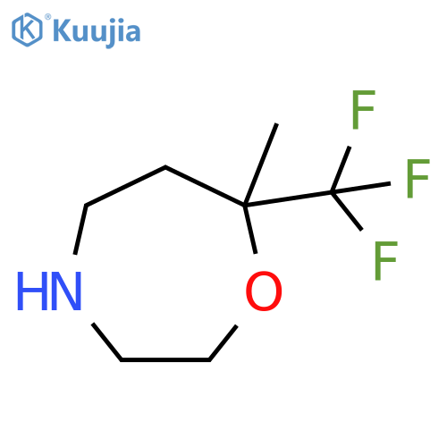 7-methyl-7-(trifluoromethyl)-1,4-oxazepane structure