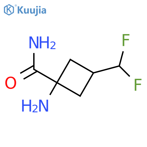 1-Amino-3-(difluoromethyl)cyclobutane-1-carboxamide structure