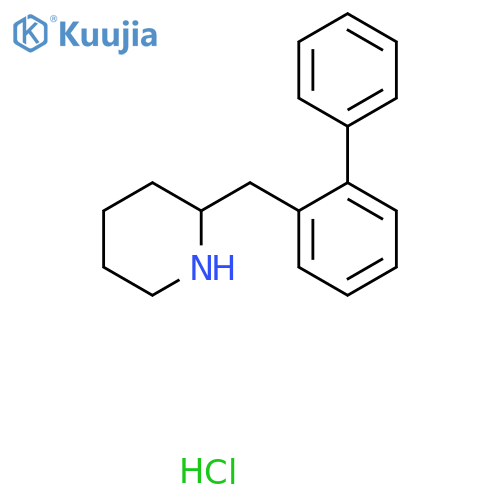 2-[(2-Phenylphenyl)methyl]piperidine;hydrochloride structure