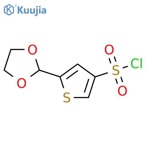 5-(1,3-dioxolan-2-yl)thiophene-3-sulfonyl chloride structure