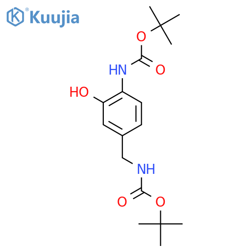 Tert-butyl N-[2-hydroxy-4-[[(2-methylpropan-2-yl)oxycarbonylamino]methyl]phenyl]carbamate structure