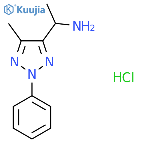 1-(5-Methyl-2-phenyl-2H-1,2,3-triazol-4-yl)ethan-1-amine hydrochloride structure