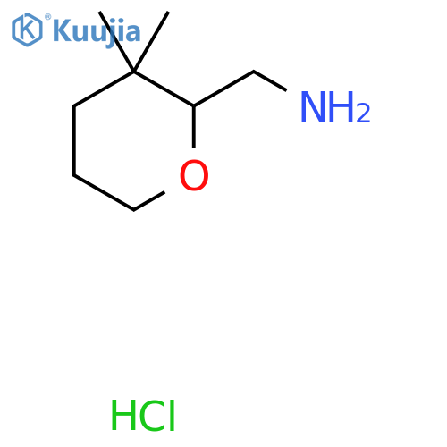 (3,3-dimethyloxan-2-yl)methanamine hydrochloride structure