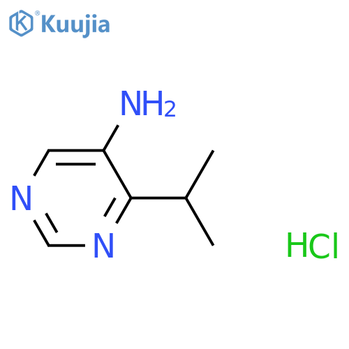 4-(propan-2-yl)pyrimidin-5-amine hydrochloride structure
