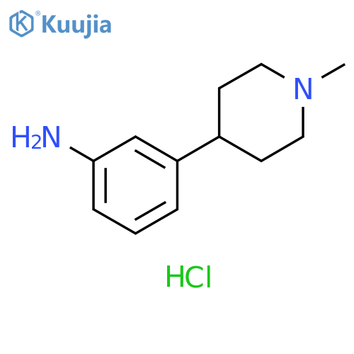 Benzenamine, 3-(1-methyl-4-piperidinyl)-, hydrochloride (1:1) structure