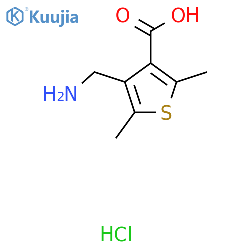 4-(Aminomethyl)-2,5-dimethylthiophene-3-carboxylic acid;hydrochloride structure