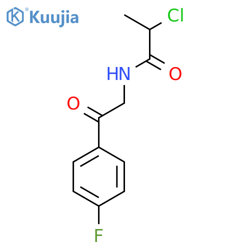 2-Chloro-N-[2-(4-fluorophenyl)-2-oxoethyl]propanamide structure