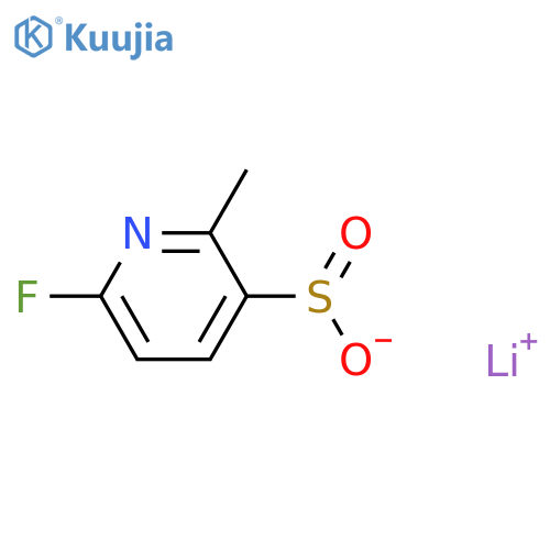 Lithium;6-fluoro-2-methylpyridine-3-sulfinate structure
