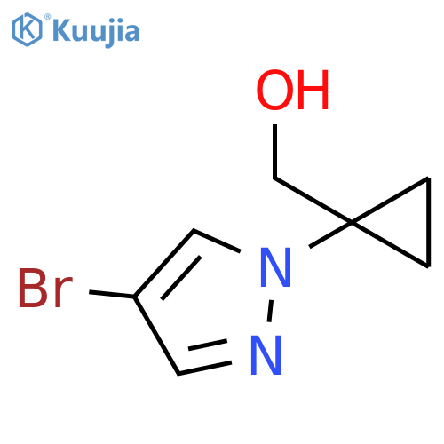 1-(4-bromo-1H-pyrazol-1-yl)cyclopropylmethanol structure
