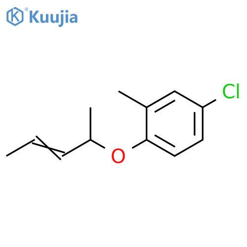 4-Chloro-2-methyl-1-[(1-methyl-2-buten-1-yl)oxy]benzene structure