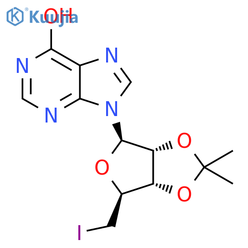 Inosine, 5'-deoxy-5'-iodo-2',3'-O-(1-methylethylidene)- structure