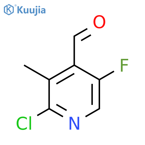 2-Chloro-5-fluoro-3-methylpyridine-4-carbaldehyde structure