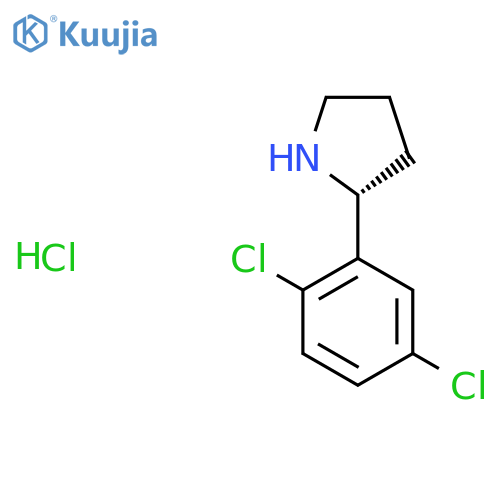 (2R)-2-(2,5-dichlorophenyl)pyrrolidine;hydrochloride structure