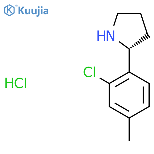 (R)-2-(2-Chloro-4-methylphenyl)pyrrolidine hydrochloride structure