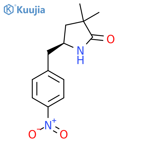 (S)-3,3-Dimethyl-5-(4-nitrobenzyl)pyrrolidin-2-one structure