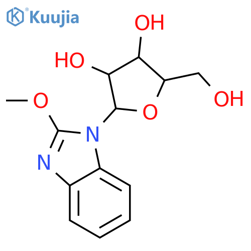 1H-Benzimidazole,2-methoxy-1-b-D-ribofuranosyl- structure
