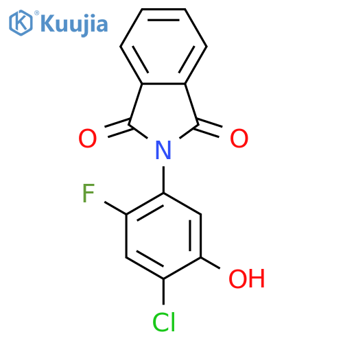 1H-Isoindole-1,3(2H)-dione, 2-(4-chloro-2-fluoro-5-hydroxyphenyl)- structure