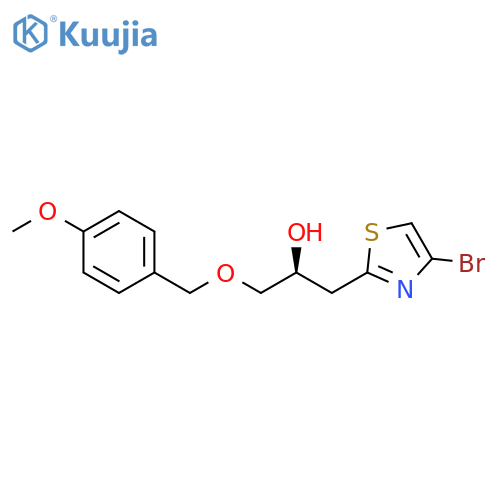 (αS)-4-Bromo-α-[[(4-methoxyphenyl)methoxy]methyl]-2-thiazoleethanol structure