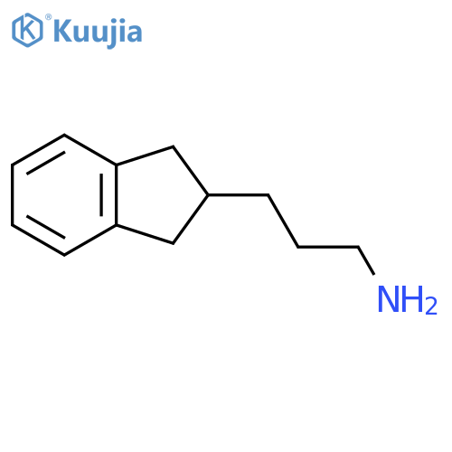 3-(2,3-dihydro-1H-inden-2-yl)propan-1-amine structure