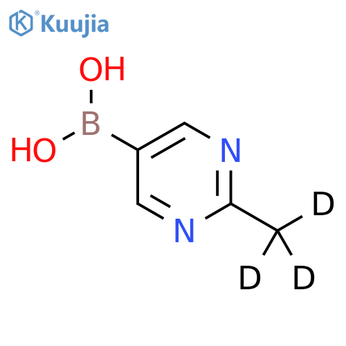 (2-(methyl-d3)pyrimidin-5-yl)boronic acid structure