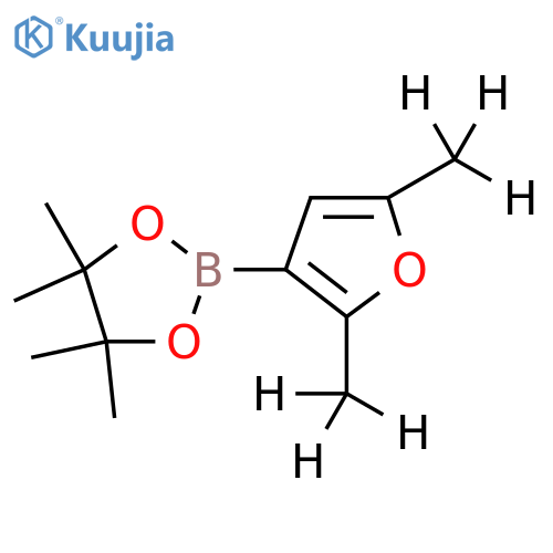 2-(2,5-bis(methyl-d3)furan-3-yl)-4,4,5,5-tetramethyl-1,3,2-dioxaborolane structure