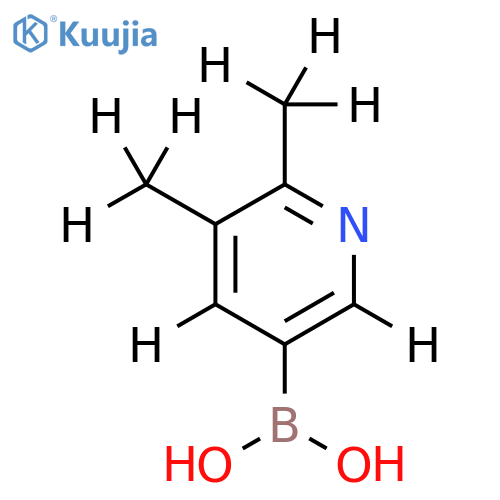 (5,6-bis(methyl-d3)pyridin-3-yl-2,4-d2)boronic acid structure
