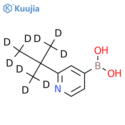 (2-(2-(methyl-d3)propan-2-yl-1,1,1,3,3,3-d6)pyridin-4-yl)boronic acid structure