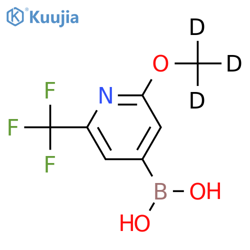 (2-(methoxy-d3)-6-(trifluoromethyl)pyridin-4-yl)boronic acid structure