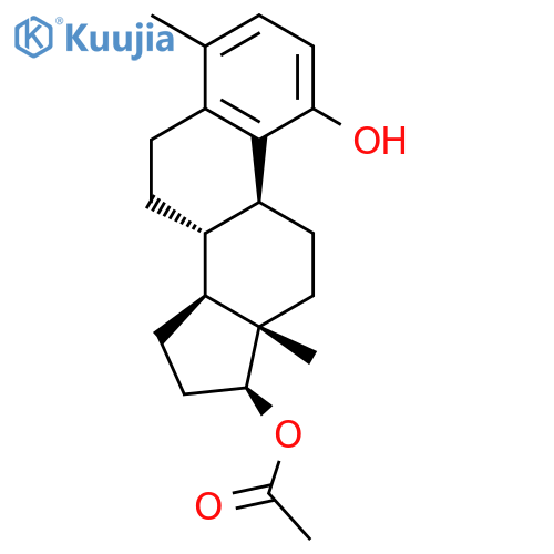 Estra-1,3,5(10)-triene-1,17-diol, 4-methyl-, 17-acetate, (17b)- structure