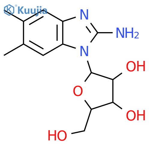 Benzimidazole,2-amino-5,6-dimethyl-1-b-D-ribofuranosyl- (8CI) structure