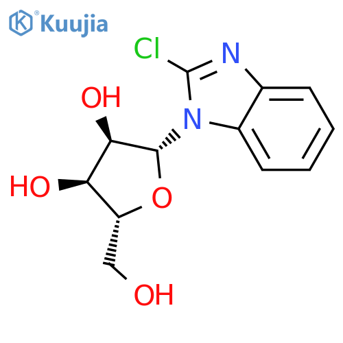 1H-Benzimidazole,2-chloro-1-b-D-ribofuranosyl- structure