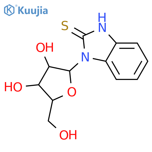 2H-Benzimidazole-2-thione,1,3-dihydro-1-b-D-ribofuranosyl- structure