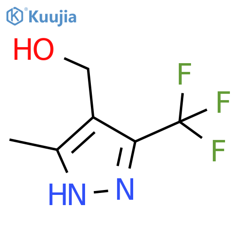 (5-methyl-3-(trifluoromethyl)-1H-pyrazol-4-yl)methanol structure