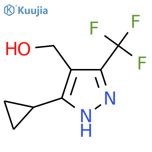 (5-cyclopropyl-3-(trifluoromethyl)-1H-pyrazol-4-yl)methanol structure