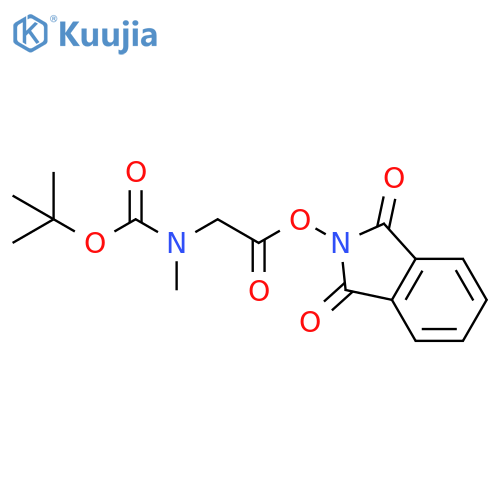 1,3-dioxo-2,3-dihydro-1H-isoindol-2-yl 2-{[(tert-butoxy)carbonyl](methyl)amino}acetate structure