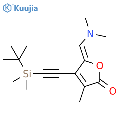 (5Z)-5-[(Dimethylamino)methylene]-4-[2-[(1,1-dimethylethyl)dimethylsilyl]ethynyl]-3-methyl-2(5H)-furanone structure