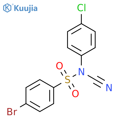 Benzenesulfonamide, 4-bromo-N-(4-chlorophenyl)-N-cyano- structure