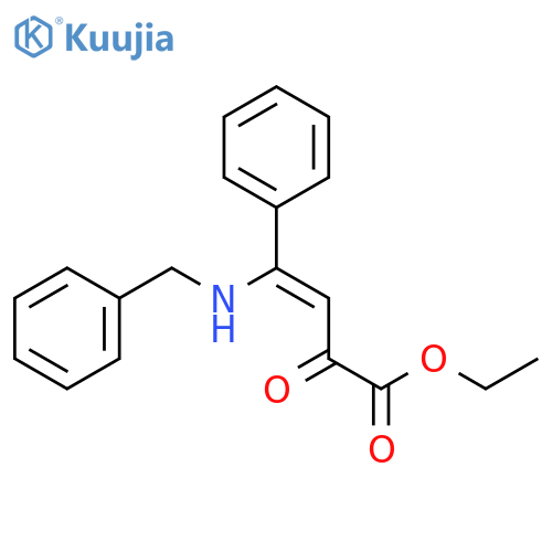 Ethyl (3Z)-2-oxo-4-phenyl-4-[(phenylmethyl)amino]-3-butenoate structure