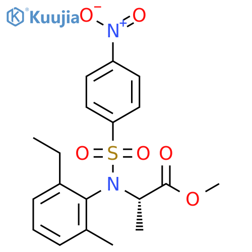 N-(2-Ethyl-6-methylphenyl)-N-(4-nitrophenyl)sulfonyl-L-alanine Methyl Ester structure