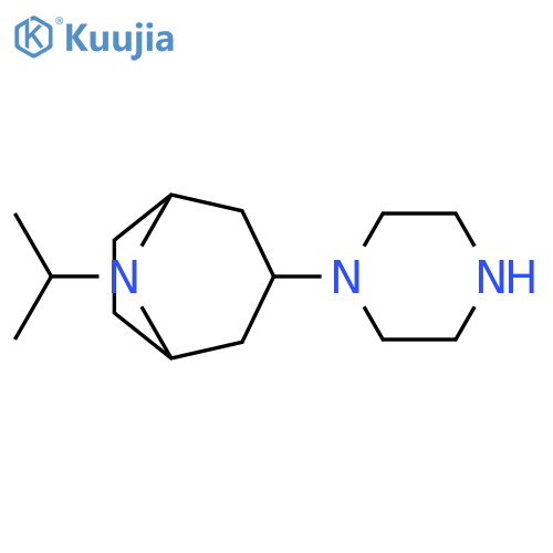 8-Azabicyclo[3.2.1]octane, 8-(1-methylethyl)-3-(1-piperazinyl)- structure