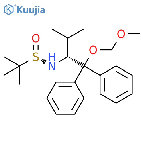 [S(S)]-N-[(1R)-1-[(Methoxymethoxy)diphenylmethyl]-2-methylpropyl]-2-methyl-2-propanesulfinamide structure