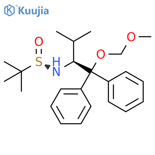 [S(S)]-N-[(1S)-1-[(Methoxymethoxy)diphenylmethyl]-2-methylpropyl]-2-methyl-2-propanesulfinamide structure