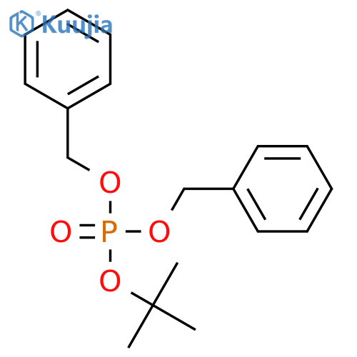 PHOSPHORIC ACID, 1,1-DIMETHYLETHYL BIS(PHENYLMETHYL) ESTER structure