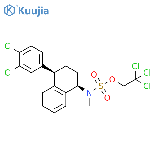 Sulfamic acid, N-[(1R,4R)-4-(3,4-dichlorophenyl)-1,2,3,4-tetrahydro-1-naphthalenyl]-N-methyl-, 2,2,2-trichloroethyl ester, rel- structure