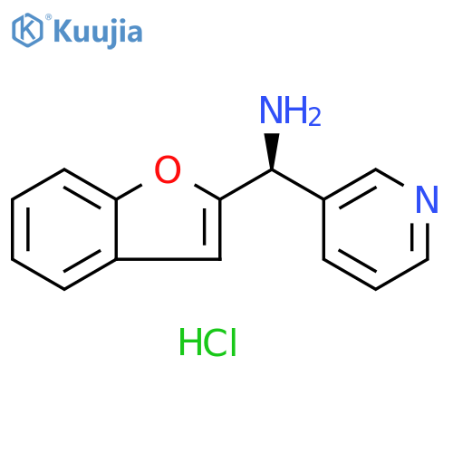 3-Pyridinemethanamine, α-2-benzofuranyl-, hydrochloride (1:2), (αS)- structure