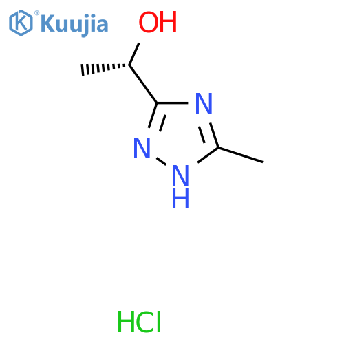 (1S)-1-(5-Methyl-1H-1,2,4-triazol-3-yl)ethanol;hydrochloride structure