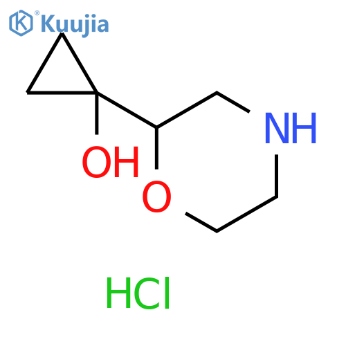 Cyclopropanol, 1-(2-morpholinyl)-, hydrochloride (1:1) structure